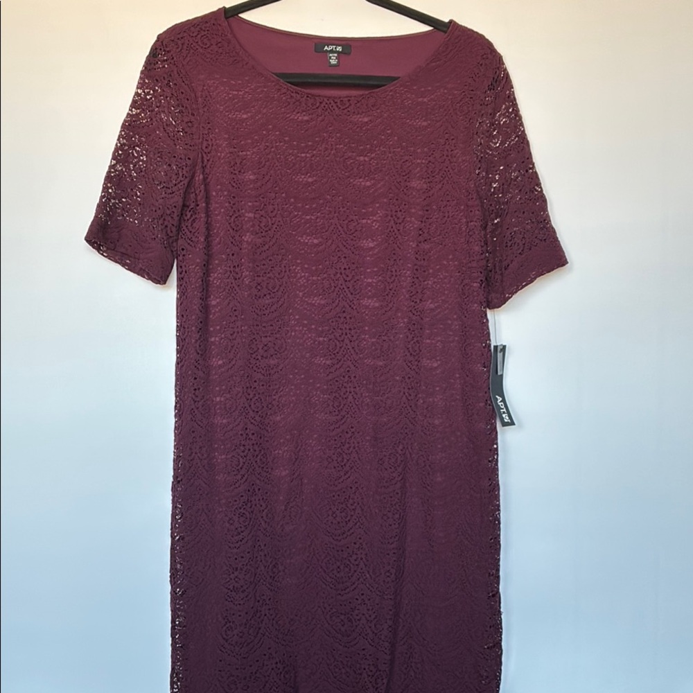 Apt. 9 Women's Deep Burgundy Lace Midi Dress
